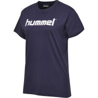 Hummel Damen-T-Shirt HMLGo Cotton Logo T-Shirt woman S/s 203518